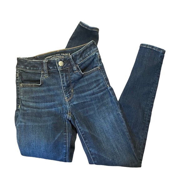 American Eagle Jeans Size 0 Short Next Level Stretch‎ Super Hi Rise Jegging - Picture 1 of 13